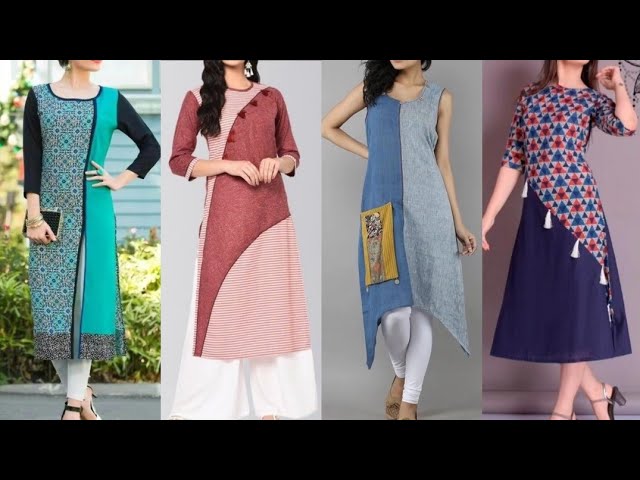 Kurti in two colour. It's look beautiful | Fashion attire, Kurti designs,  Casual dress